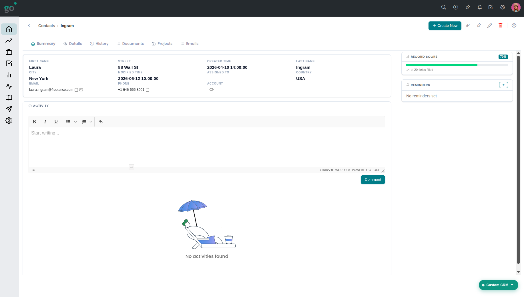 WebifyGO invoice detail view
