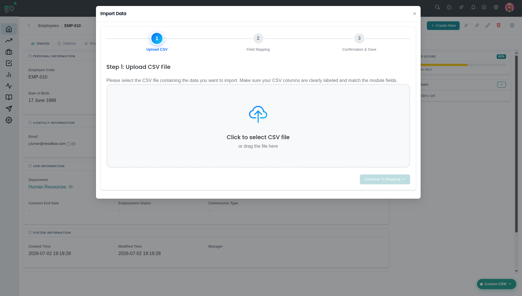 WebifyGO data import and migration